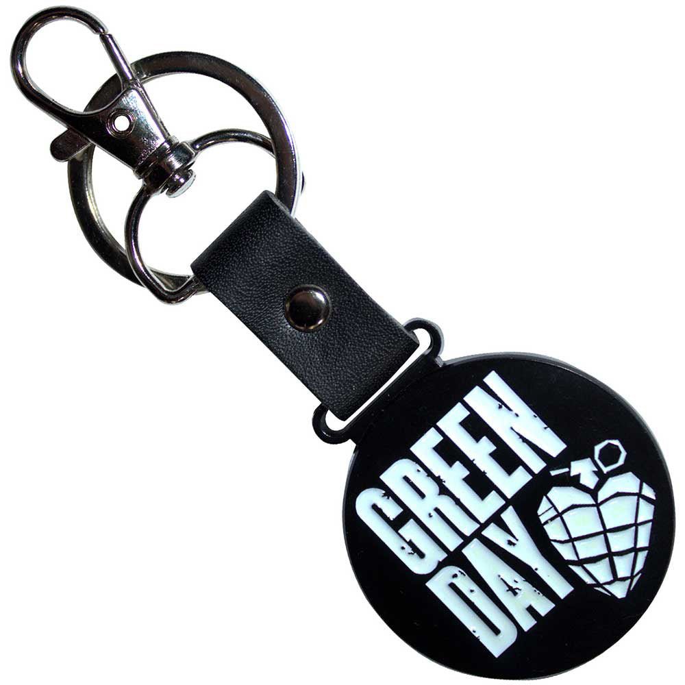 GREEN DAY グリーンデイ - Stacked Logo & Grenade Circle / キーホルダー - PGS
